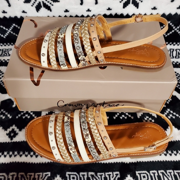 Crown Vintage Shoes - Crown Vintage Womens Sandals Size 8 New